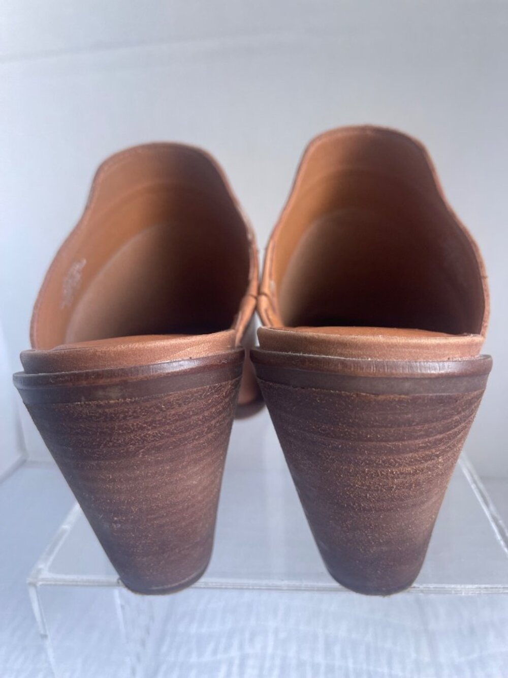 Lucky Brand Lullin Womens Tan Leather Casual Mules Size 9.5M Western Festival - Picture 5 of 11